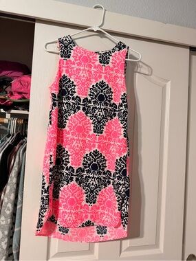 Size XS Monteau Women’s Sleeveless Pink Pattern Shift Dress